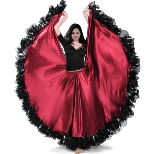 Hot 720° big swing skirt Spanish Flamenco Skirts belly dancing skirts belly dance costume women sexy dance skirt ATS tribe skirt