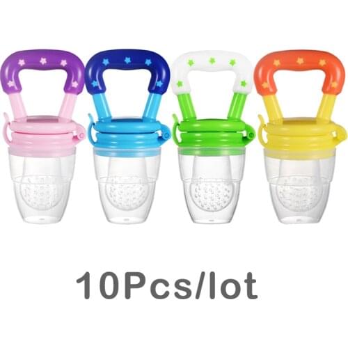 10 Pcs Baby Pacifier Fresh Food Milk Nibbler Feeder Kids Nipple Feeding Safe Baby Supplies Nipple Teat Pacifier Bottles