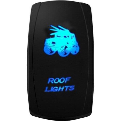 12-24V Car ROOF LIGHTS 12V 20A Toggle Rocker Switch Blue LED Light 5Pin ON OFF