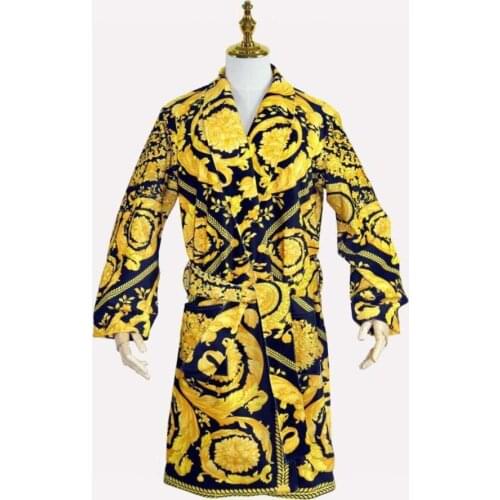 2020. nuevo modelo de moda en europa y américa, clase oro, albornoces de alta gama, igual para hombres y mujeres