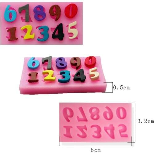 3pc Number 0-9 Letters Silicone Cake Mold Decorating Fondant Molds Diy Silicone Soap Candle Cake Chocolate Candy Clay Mould