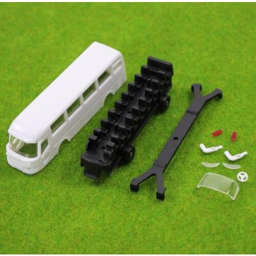 4pcs Model Cars Unpainted Buses 1:100 TT/HO Scale Railway Layout Model Kits NEW BS10002 railway modeling