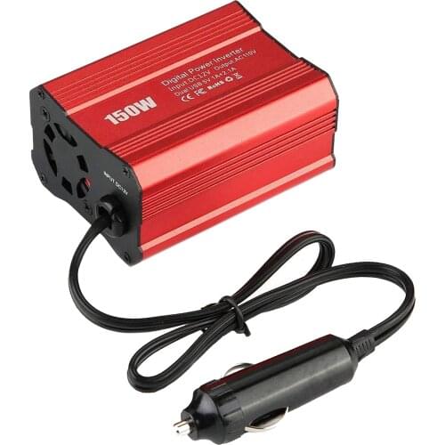 150W Car Power Inverter DC 12v to AC 110v Converter Dual USB Charger Adapter 150W Portable