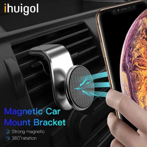 Ihuigol Magnetic Car Holder Universal Mobile Phone Holder Car Magnet Air Vent Stand For iPhone 7 8 11 Pro Max Xiaomi mi 9 Huawei