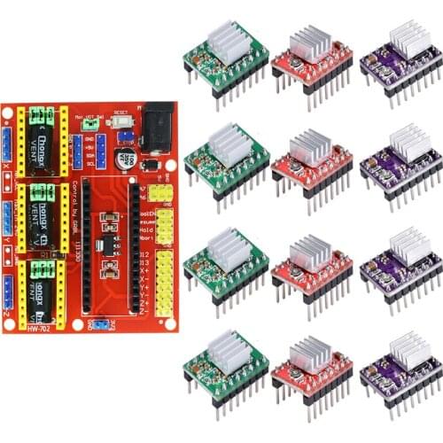 CNC Shield V4 Engraving Machine / 3D Printer / + 4pcs A4988 / 4pcs DRV8825 Stepper Motor Driver for Arduino