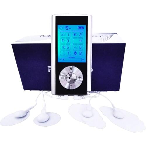 8-Mode Electric EMS Muscle Stimulator Tens Acupuncture Body Massager Digital Therapy Massage Pain Relief Tool Electrostimulator
