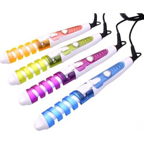 Hot Selling Heliciform Hair Curler Electric Ceramic Hair Curler Spiral Hair Curling Iron Wand Salon Hair Styling Tools