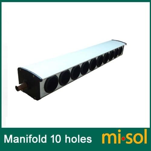 Manifold (10 holes, diameter: 58mm) for solar collector, for solar water heater