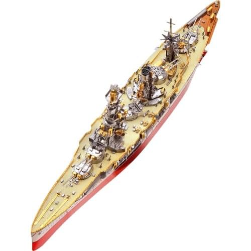 Piececool Japan Fuso Battleship 3D Metal puzzle Model Kits Diy Assemble Puzzle Jigsaw Building Toys for gift