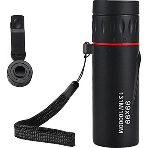 99x99 High Definition Monocular Telescope Portable Pocket Mini Waterproof Zoom Telescope With Phone Holder Monocular Scope