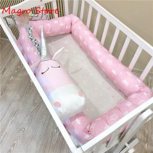 2M newborn crib enclosure Childrens bed safety crash barrier cotton bed leaning Crib bumper in crib baby room decor