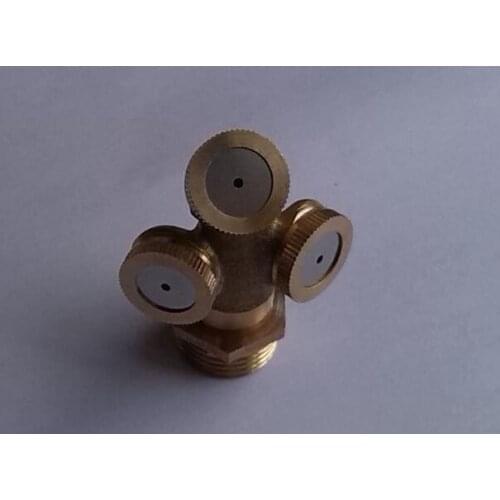 Wholesale 1/2" DN15 Brass Three eye atomizing nozzle Lawn garden sprinkler heads water spray head