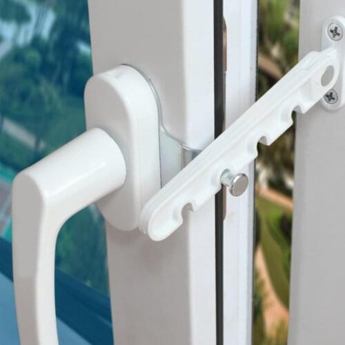 Adjustable ABS Window Lock Children Protection Window Restrictor Child Safety Window Stopper Falling Prevention Locks Limiter