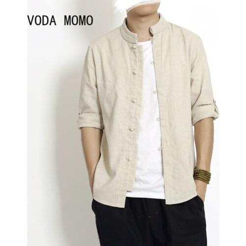 2021 Summer New Casual Short Sleeve Shirt Men Chinese Style Cotton Linen Men Shirt Half Sleeve Male Clothing Brand M-5XL shirts