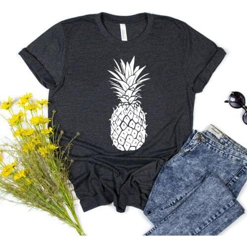 Cute Pineapple Women Shirts Pineapple Lover T-Shirt Foodie T Shirt Unisex Graphic Tees Summer Casual Tops Female