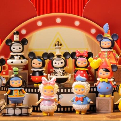 Disney Mickey Family × Pucky Series Action Figure Toys Lovely Donald Mickey and Minnie Blind Box Collectible Gifts for Kids
