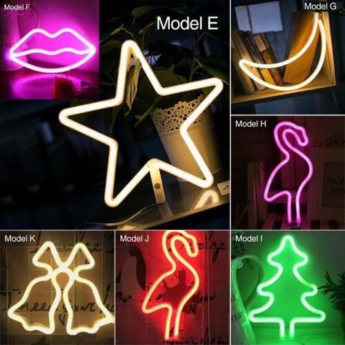 Wedding Decoration LED Neon Lights Night Light Cartoon Signs Christmas 3D Home Decor Party Birthday Gifts Bedside LED Table Lamp