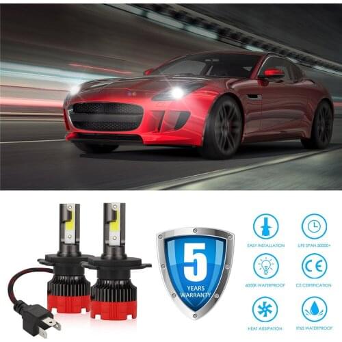 Hot sales H4 Led Headlight Bulbs H7 LED Car Lights 880 H11 HB3 9005 HB4 9006 H13 6000K 72W 12V 7200LM Auto Headlamps