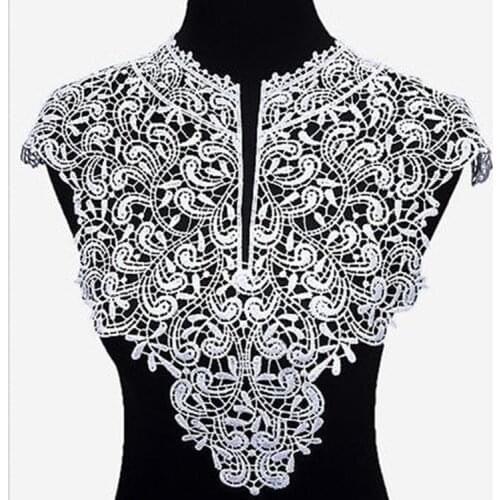 New DIY Lace Fake Collar Ladies Neckline Pure Color Fashion Embroidery Elegant High Quality Flowers Sewing Apparel Accessories