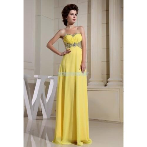 Free shipping 2018 formal maxi long new design brides maid custom size/color yellow prom Graduation bridesmaid Dresses