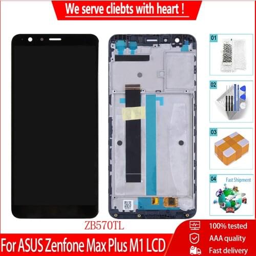 5.7'' Original For ASUS Zenfone Max Plus M1 ZB570TL LCD Display Touch Screen Digitizer Assembly With Frame For ASUS ZB570TL LCD