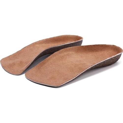 1Pair Cork Arch Correction Insole Comfortable And Breathable Easing Flat Foot O-leg Insoles