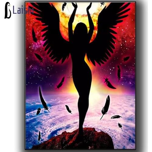 5D Diamond Painting fantasy Angel Full Drill Cross Stitch New Arrival Diamond Embroidery Portrait Mosaic Wing Handmade Gift