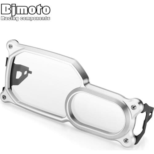 BJMOTO Headlamp Cover For BMW F800GS ADV F700GS F650GS Twin 2008-2015 AluminumTransparent Motorcycle Headlight Guard Protector
