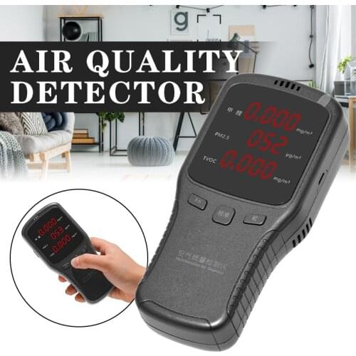Digital Formaldehyde Detector Multifunctional Gas Analyzer Air Quality HCHO TVOC PM1.0 PM2.5 PM10 Monitor for Household Car