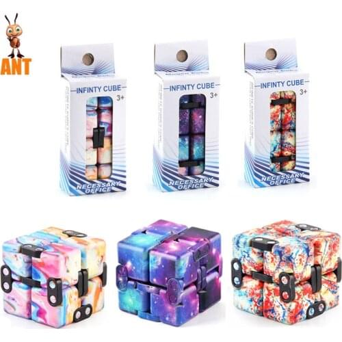 Zappeln Toy Children Fingertips Decompress Portable Light Magic Space Anti-stress Toy Infinity Cube Puzzle Sensory Toy
