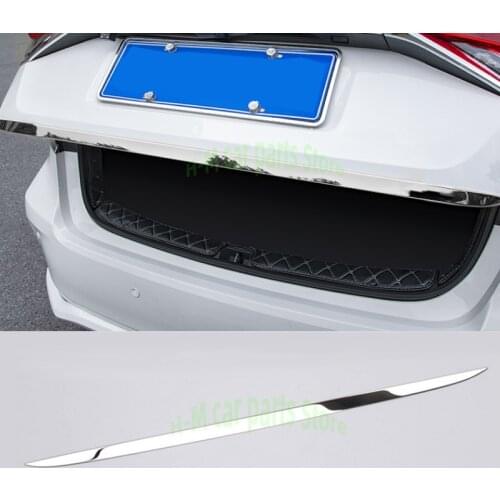 Stainless Steel Chrome Rear Trunk Lid Edge Cover Trim For Toyota Corolla 2014 2015 2016 2017 2018