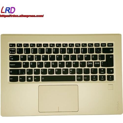 Nod Nordic Backlit Keyboard with Shell C Cover Palmrest Upper Case Touchpad for Lenovo Ideapad Yoga 910-13IKB Laptop 5CB0M35061