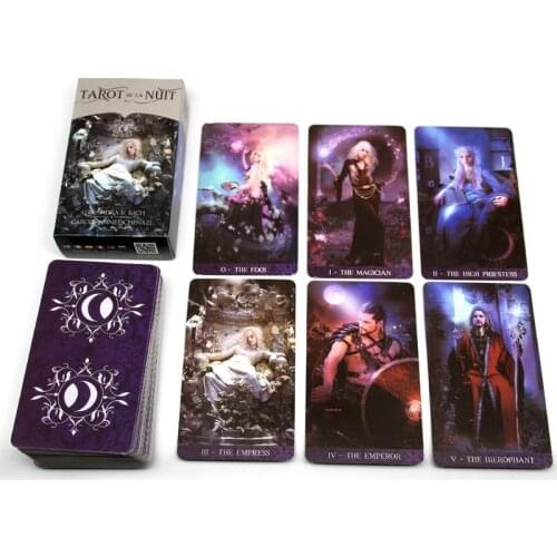 78 Cards Deck Tarot De La Nuit Full English Family Party Board Game Oracle Cards