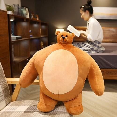 47cm Hot Tiny Head Teddy bear Pillow Small Head Stuffed Panda/Bear/Sloth Muscle Body Boyfriend Hug Pillow Cushion birthday gift