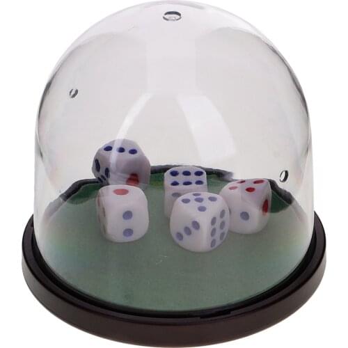 Dice Cup Hand Dice Cup with 5 Playing Dice for D&D TRPG Board Games