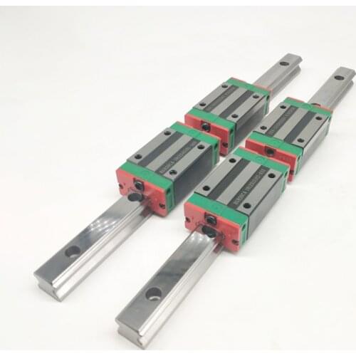 20mm Type 2pcs HGR20 Linear Guide Rail L400mm rail + 4pcs carriage Block HGH20CA blocks for cnc router