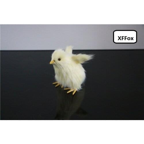 Small simulation sounds wings chick model plastic&furs cute real life yellow chicken doll gift about 9cm xf2075