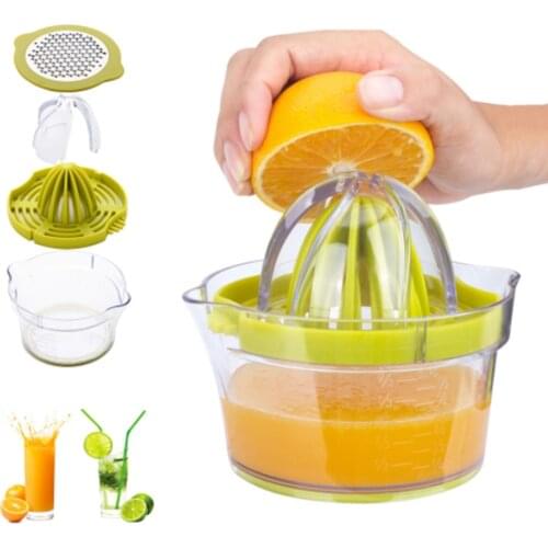 Multifunctional Manual Juicer 4 In 1 Lemon Squeezer Orange Citrus Juicer With-In Measuring Cup Vegetable Fruit Hand Juicer
