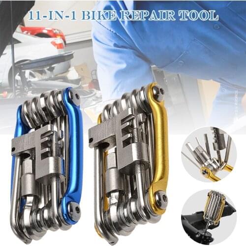 11-in-1 MTB Bike Multitool Portable and Ligtweight Road Cycling Bike Repair Tool with Chain Cutter Hex Keys Screwdrivers T-25