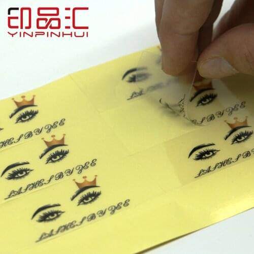 Logo Custom Lashes Book Stickers Transparent PVC Stickers Adhesive Glam and Gorgeous Lashes Box Labels 50pcs/pack