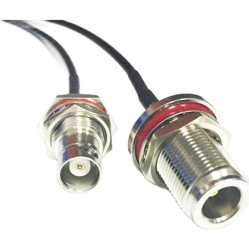 New BNC Female Jack nut Switch N Female bulkhead RG174 Coaxial Cable 20CM 8" Adapter Wholesale Fast Ship