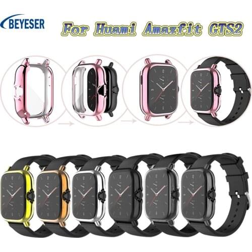 New Arrival Style Hot Sale Full Screen Protective Shell Cover Watch Cases Plating Soft TPU Bumper For Huami Amazfit GTS 2 2e