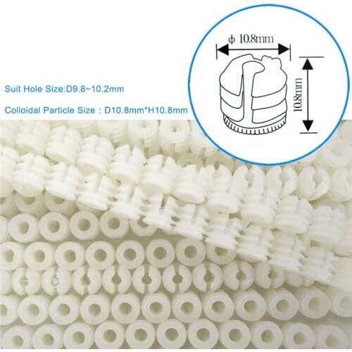 Plastic granules colloidal particle size D10.8*H10.8mm for pneumatic rubber embedded gun suit hole size D9.8~10.2mm tool parts