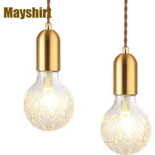 Crystal Ball Pendant Lights Modern Gold Led Hanging Lamp Bar Cafe Industrial Loft Decor Bedroom Kitchen Dining Light Fixtures