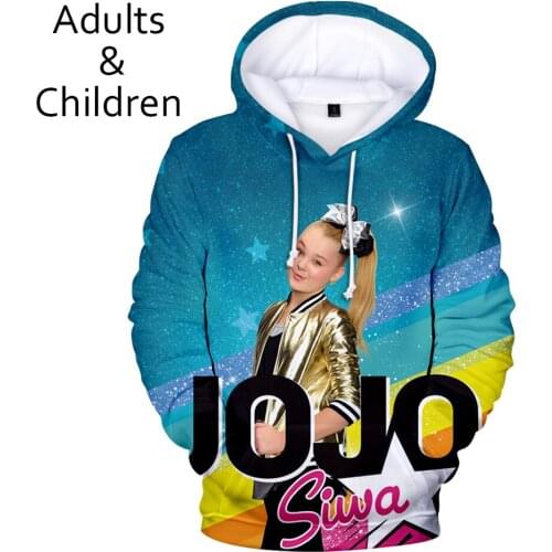 Casual 3D print JOJO SIWA Hoodies Boys Girls Sweatshirts Harajuku Autumn Kids Tops Print JOJO SIWA 3D Hoodie Men Women Pullovers