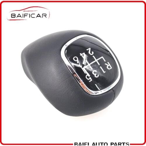 Baificar Brand New Genuine Manual 6 Speed Leather Gear Shift Knob For Hyundai Veloster Kia Sportage 2011 2012 2013 2014 2015