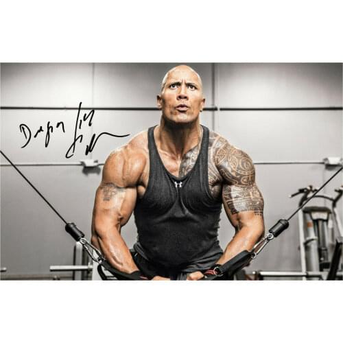 Dwayne Johnson Signed Photo Art Film Print Silk Poster for Your Home Wall Decor 24x36inch