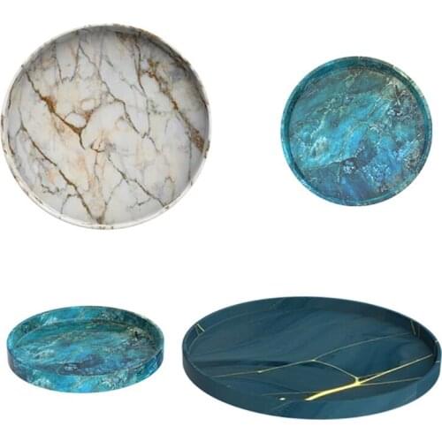 DIY Crafts Round Tray Epoxy Resin Mold Fruit Plate Board Coaster Silicone Mould