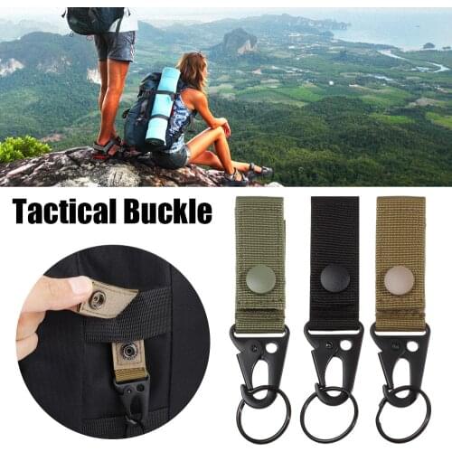 Sports Accessories Nylon Webbing Hang Buckle Strap Combat Equipment Belt Clips Tactical Buckle Carabiners Keychain