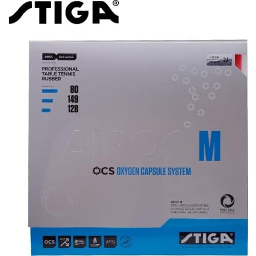 Stiga AIROC-M AIROC-S Table Tennis Rubber BLUE SPONGE Ping Pong Pimples In With Sponge Tenis De Mesa
